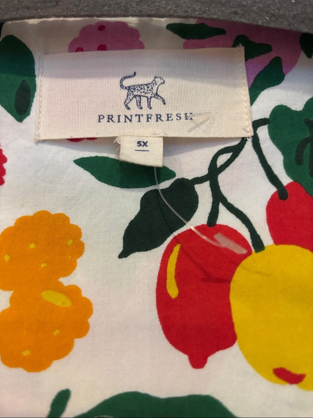Printfresh White Fruit Print pajama set with Bright Red, Yellow & Green - Picture 3 of 14